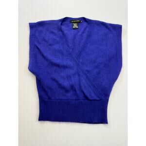 Vintage I. B. Diffusion Angora Blend Sleeveless Wrap Sweater Vest Size Medium